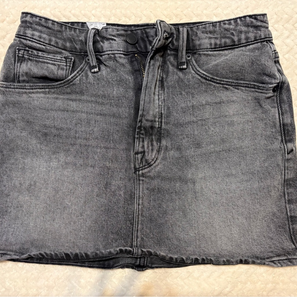 Good American Charcoal Mini Skirt